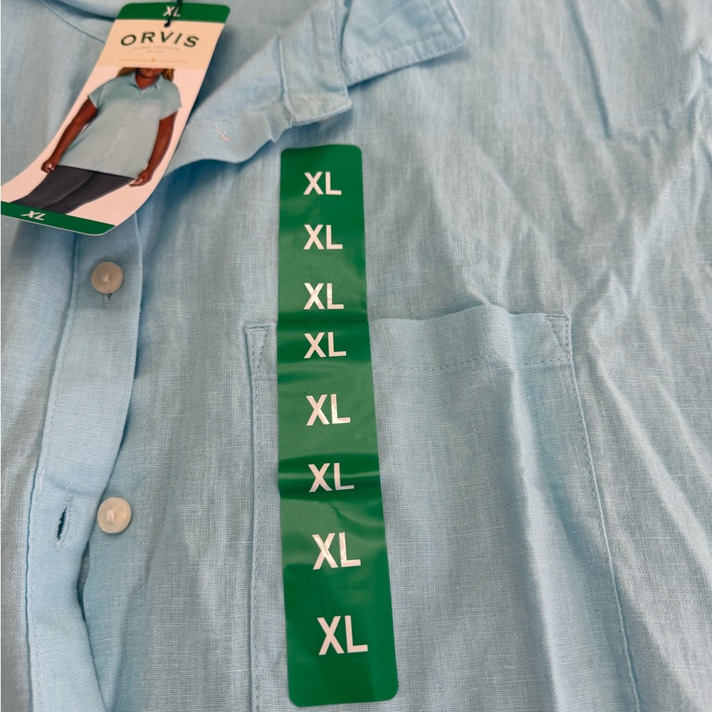 Orvis Light Blue Button-Up Shirt - Picture 4 of 6